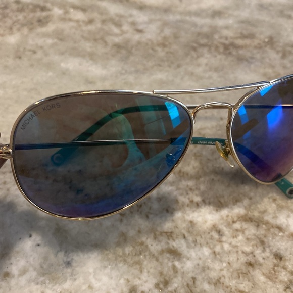Michael Kors green aviator sunglasses
